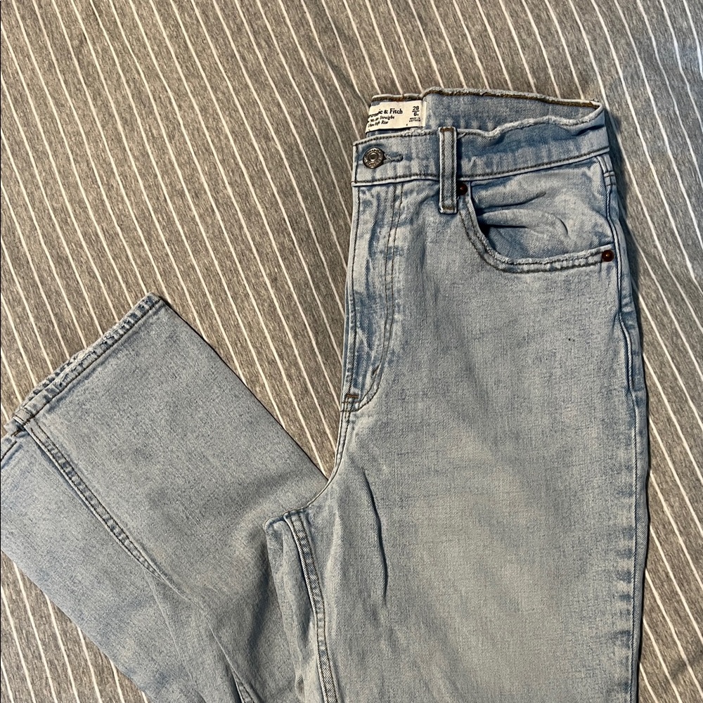 Abercrombie & Fitch Women's High Rise Light Blue Jeans